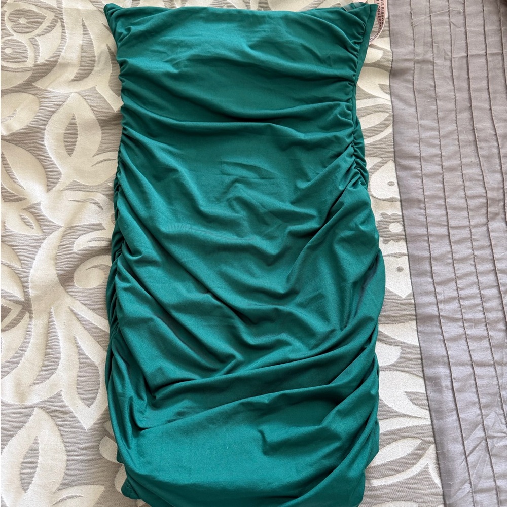 Oh Polly Emerald Green Halter Cutout Bodycon Dress - Picture 5 of 5